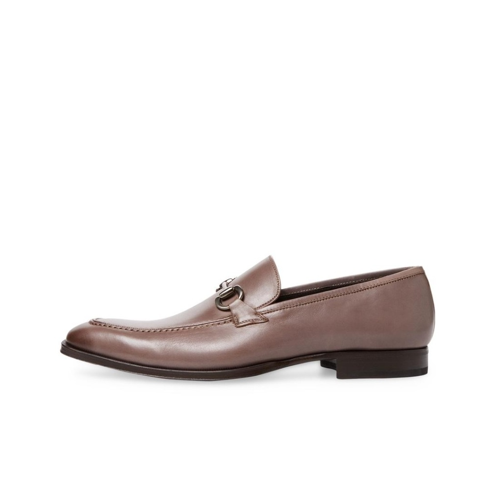 Mezlan Horse-Bit Taupe Leather Loafers - Picture 3 of 5